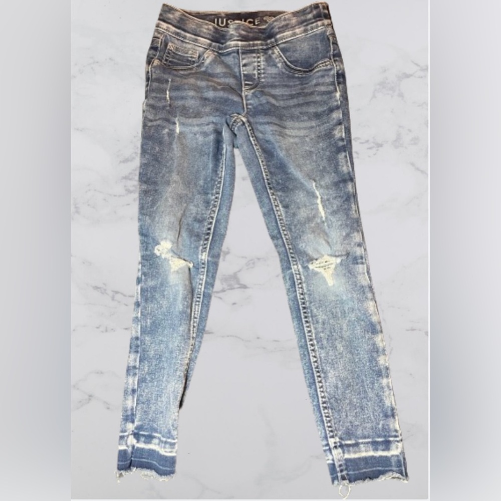 Girls Justice Distressed/Ripped Jeans. Size 7